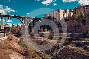 San Jordi (St. GeorgeÃ¢â¬â¢s) Bridge in Alcoy city. Spain photo